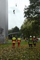 Einsatz BF Hoehenretter Koelner Seilbahn Hoehe Zoobruecke P2205